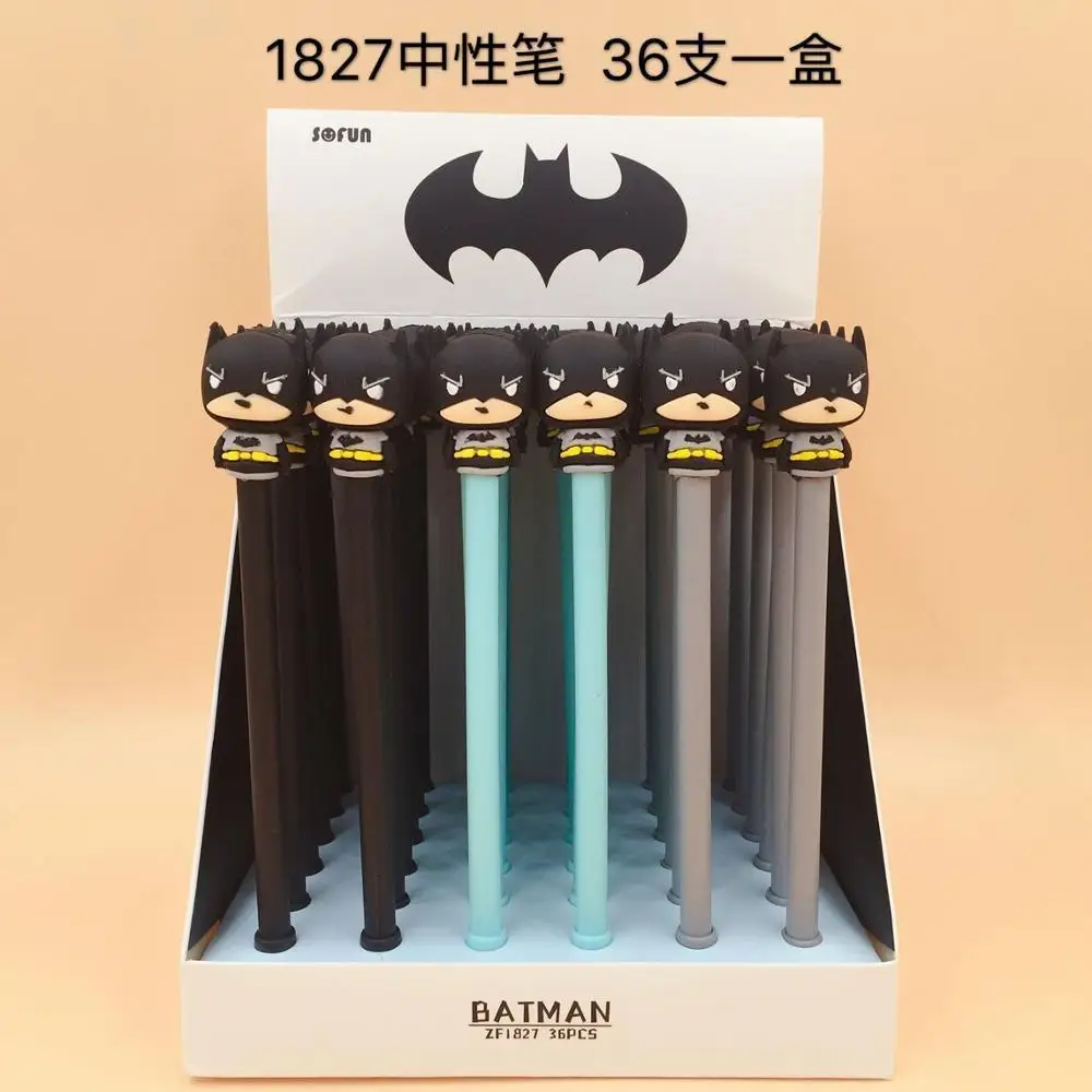 batman 36 шт./упак. разные дизайны с черепами и другими рисунками медведя, платье принцессы с принтом «обезьяна» Творческий Стиль гелевая ручка унисекс Ручка-роллер ручка - Цвет: batman