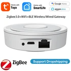Беспроводнойпроводной многорежимный шлюзовый концентратор NEO ZigBee 3,0 + WiFi + BLE Smart LifeTuya App пульт дистанционного управления работа с Google Home Alexa