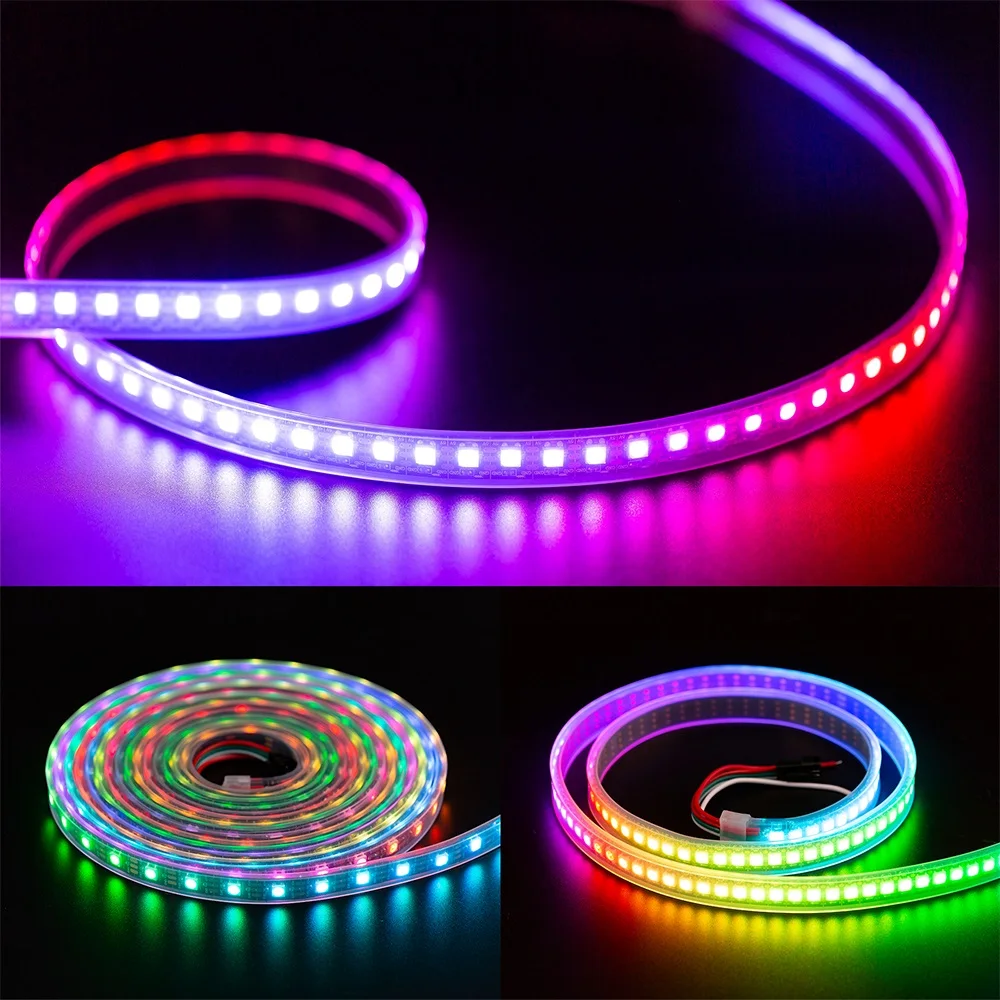 WS2812B WS2813 SK6812RGBW 1 м 30 светодиодный s/m 60 светодиодный s/m SK9822 WS2815 5050 RGB Светодиодная лента индивидуально Адресуемая лента света IP30/65/67