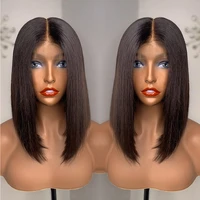 2x6 bone straight human hair wigs for black women pre plucked with baby hair frontal brazilian straight lace front wig 4x4