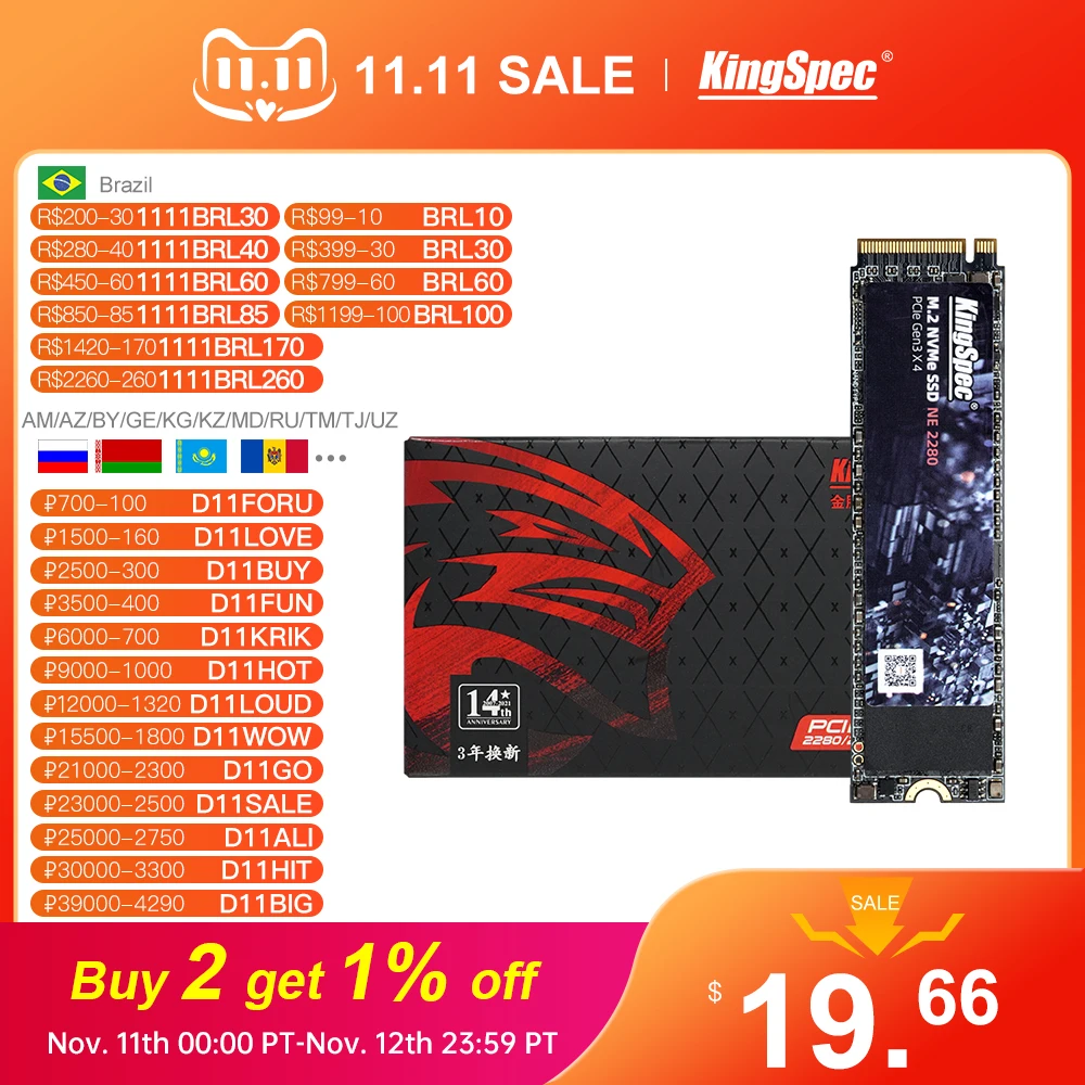 KingSpec M2 SSD NVMe 256GB 512GB 1TB 128GB M.2 2280 PCIe SSD Internal Solid State Drive for Laptop Desktop SSD Drive