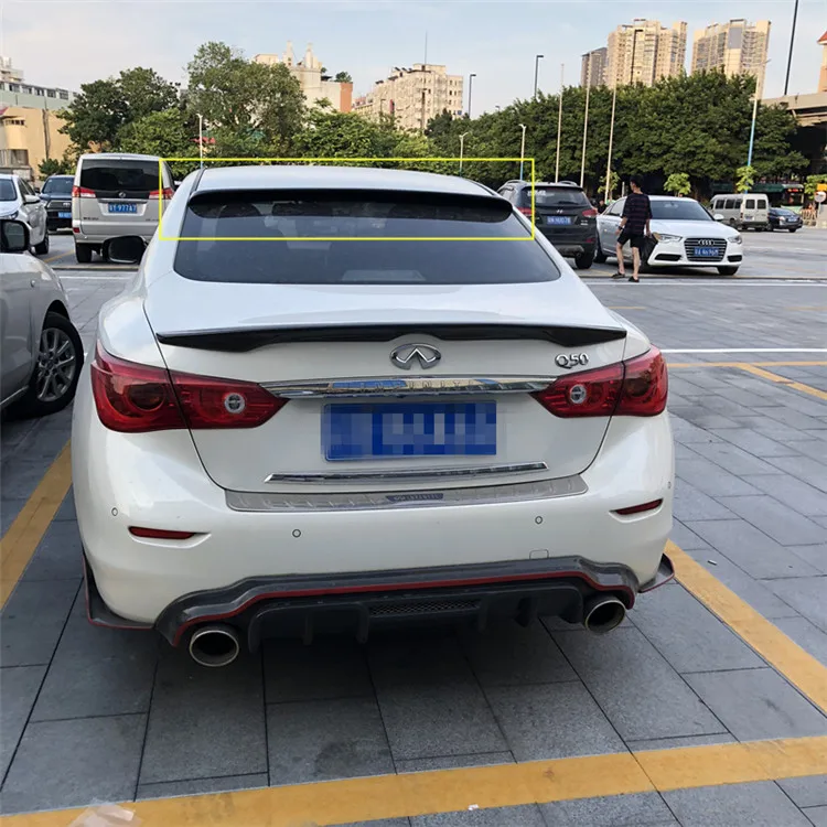 Для Infiniti Q50 Q50L спойлер на крыше Высокое качество ABS Материал заднее крыло