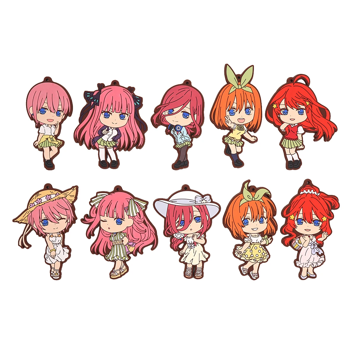 Квинтуплеты аниме Накано ичика Нино Мику юцуба итцуки форма резиновый брелок для