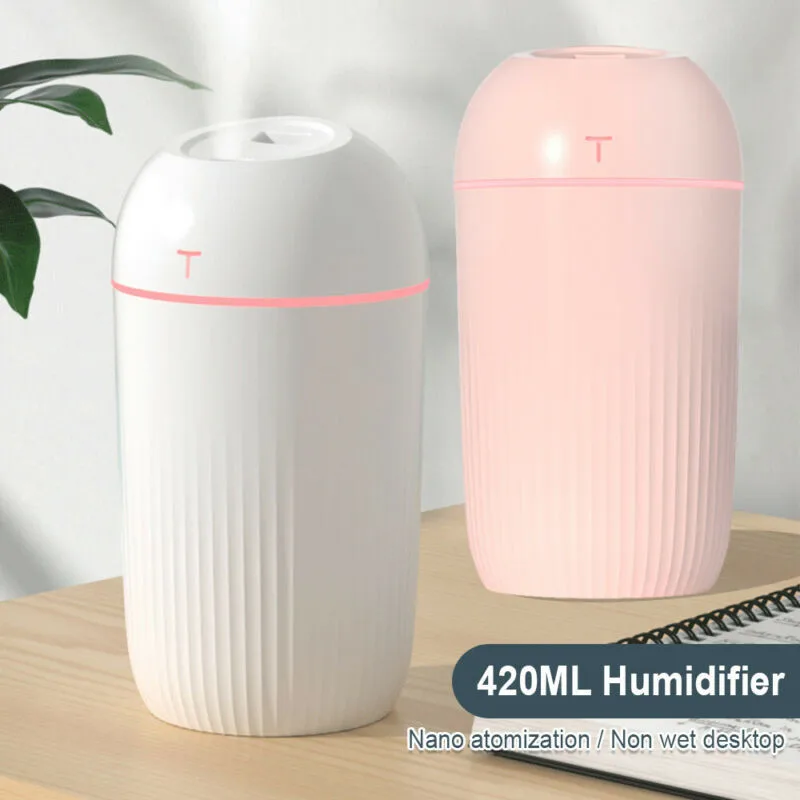 

420ml Electric Air Diffuser Aroma Oil Humidifier Led Night Light Up Home Defuser USB Portable Small Air Car Fogger Humidifier
