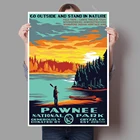 Постер в национальном парке Pawnee, парк и отдых, город Pawnee of Indiana, печать на холсте, картина для украшения дома