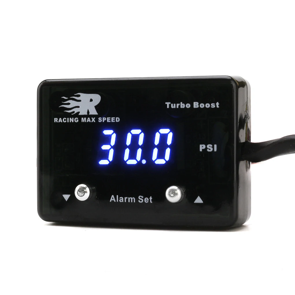 Универсальный автоматический цифровой турбо Boost Gauge синий светодиодный дисплей 14