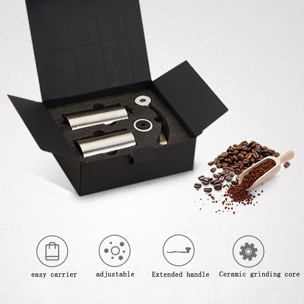 Ручная кофемолка из нержавеющей стали набор Кофи мельниц керамическая