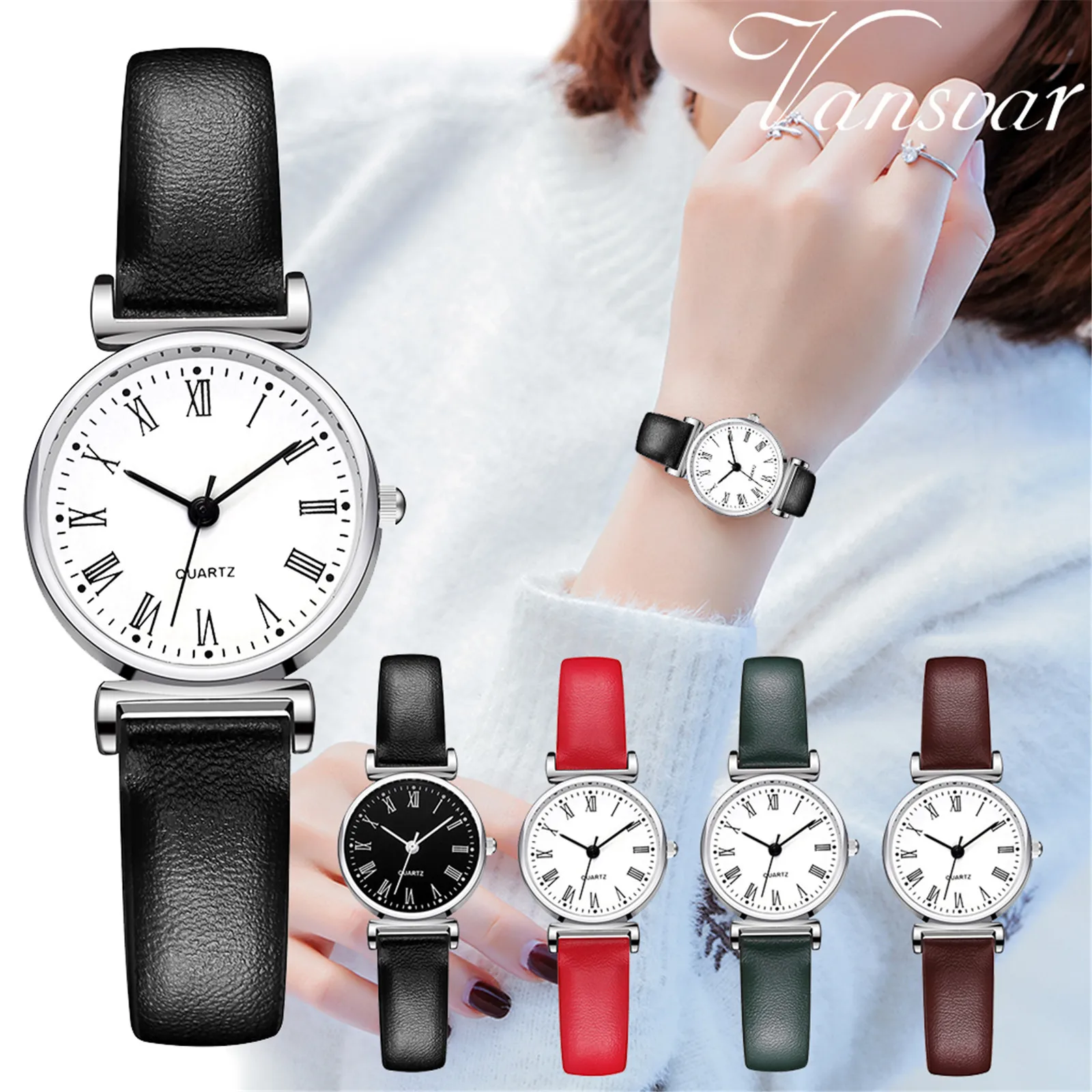 

Elegant Woman Quartz Watch Luxury Luminous Retro Female Watch Leather Belt Ladies Analog Quartz Watch