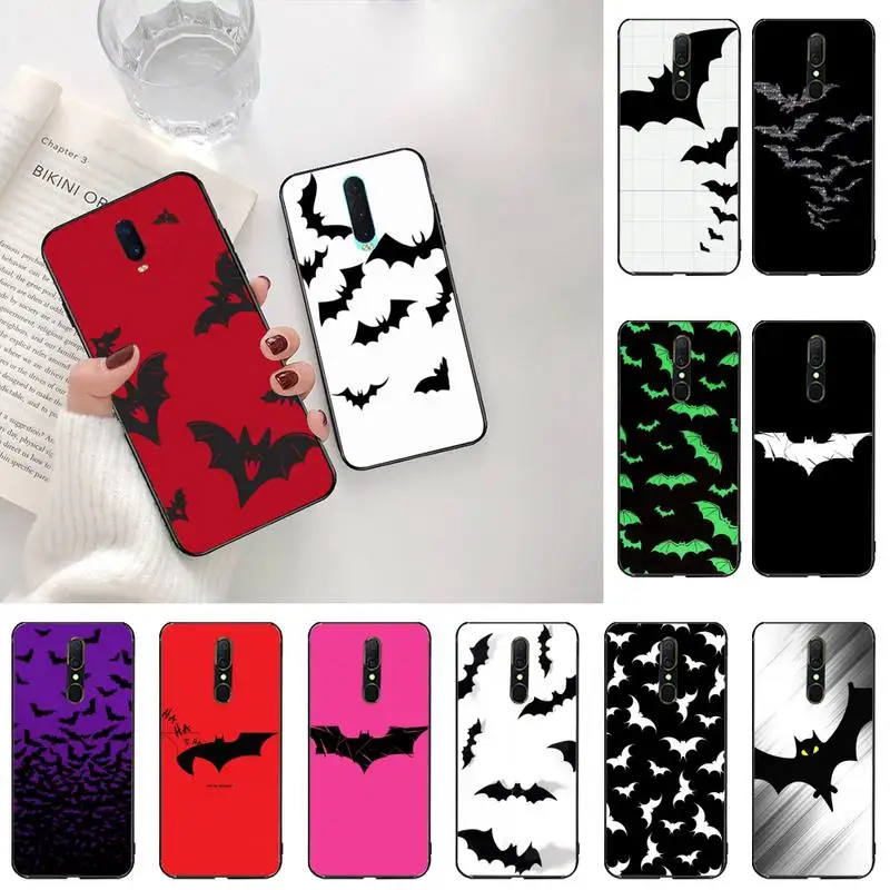 HUAGETOP Goth Vampire Bat Готический гранж черный чехол для телефона Корпус Oppo A5 A9 2020 A5S Reno2 z