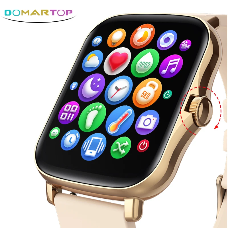 

Soul Lover Smart Watch Women 1.69 Inch Blood Pressure Heart Rate Tracker IP67 Waterproof 8 Modes Men Smart Watch for Android iOS