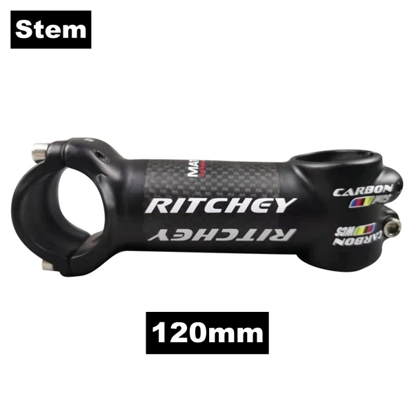 Stem 120mm Матовые велосипедные комплекты для руля из углеродного волокна, горный велосипед, плоский/подъемный Руль+ подседельный штырь+ ствол+ руль, велосипедные детали Next - Цвет: Stem 120mm