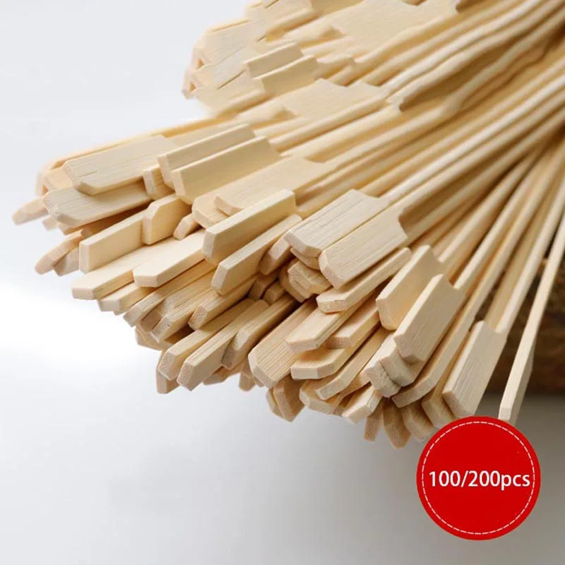 100 шт. бамбуковые шашлыки для барбекю вечерние принадлежности палочки