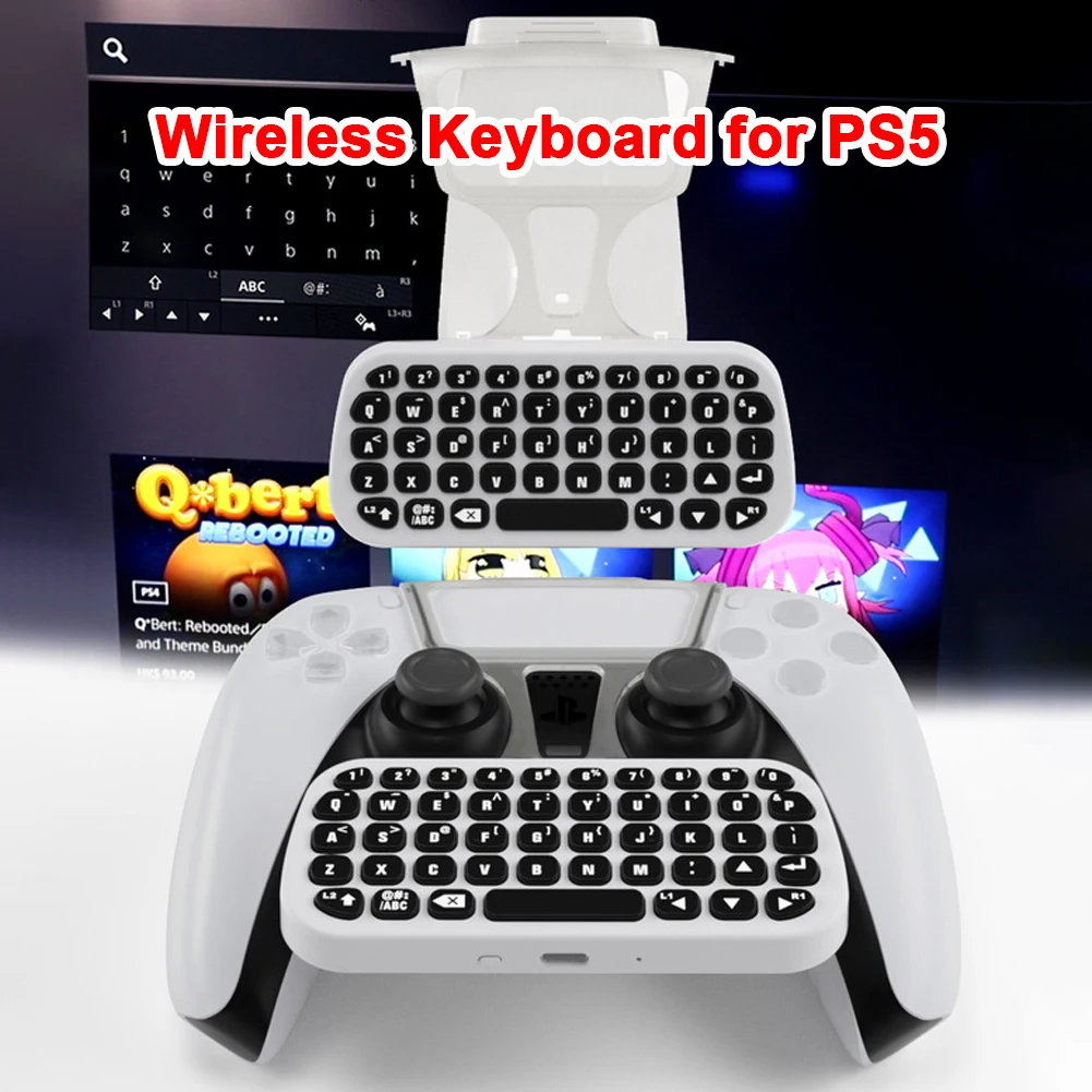 

Gamepad Keyboard Chat Pad External Key Panel Pad Wireless Bluetooth-compatible Keyboard for PS5 Game Parts