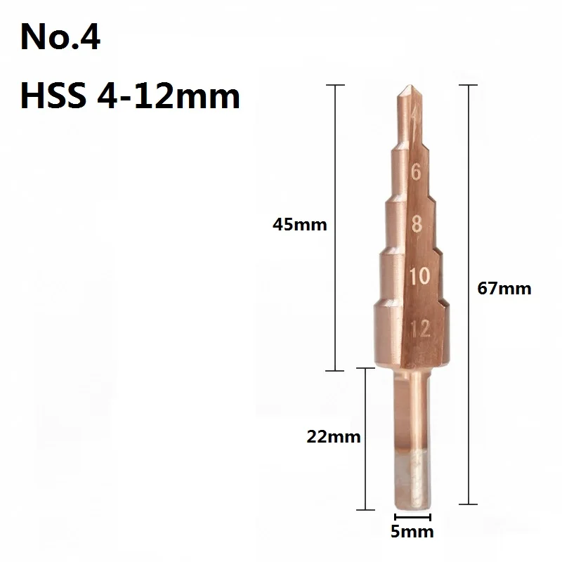 Straight 4-12 XCAN 3 шт 4-12/20/32mm высокопрочная сталь, спиральное Рифленое Шаг сверло набор TICN покрытием шаг Отверстие Резак конус сверло указан - Цвет: Straight 4-12