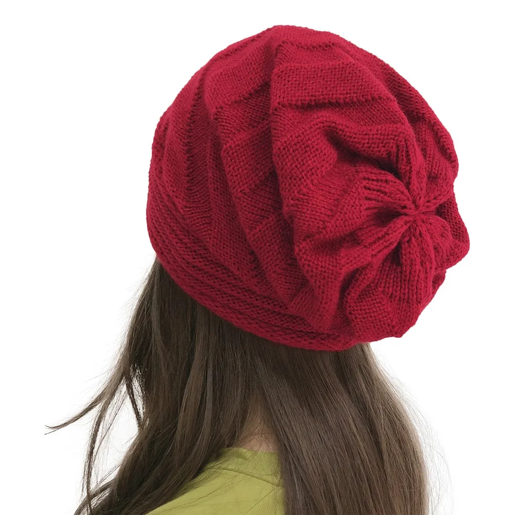 Модные зимние шапочки 2020 женские уличные одноцветные вязанные крючком шапки