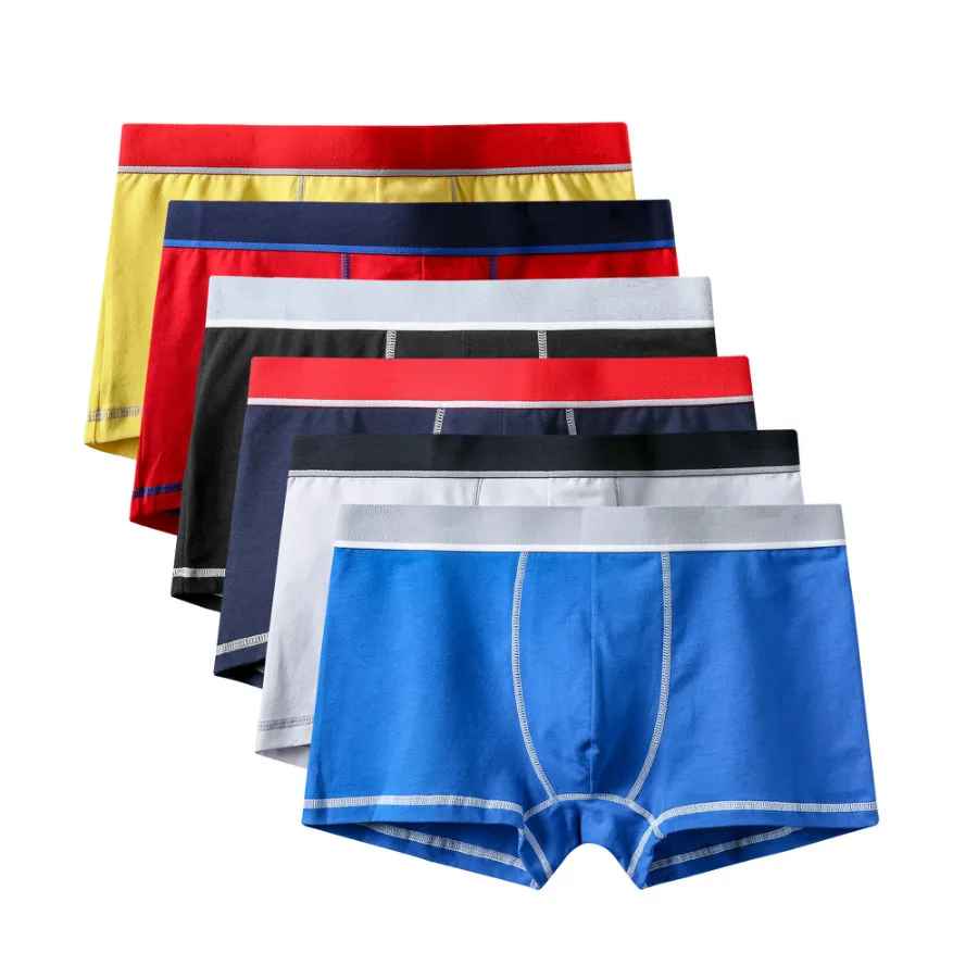 6Pcs A0608 Mix B61 6 шт./лот, фирменное качество,, новые модные сексуальные хлопковые шорты, мужские боксеры, шорты, мужское нижнее белье, мужские трусы, мужская одежда - Цвет: 6Pcs A0608 Mix B61