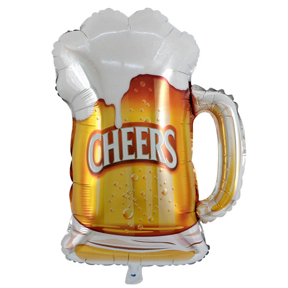 

1pc Glass Mug Shape Helium Foil Balloons Beer Mug Cheers Champagne Beer Cocktail Celebration For Party Decoration