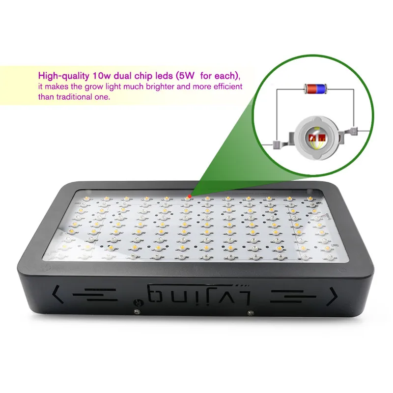Полный спектр 1200 Вт Светодиодный светильник для выращивания растений