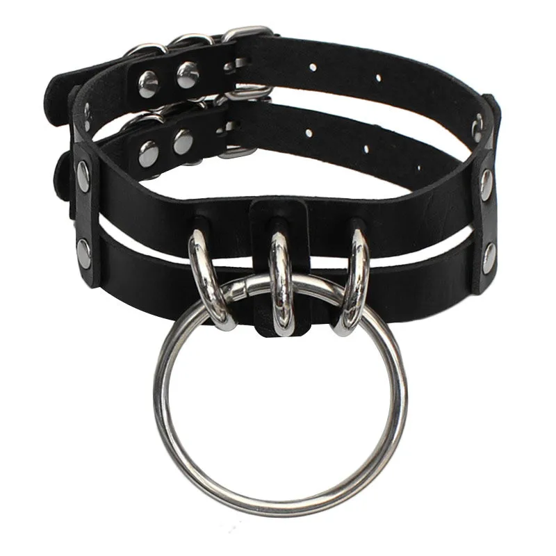 

2020 New Rivet Black Punk Goth Heart Choker Necklace Love Leather Chocker Necklaces Jewelry for Women Gift layered necklace