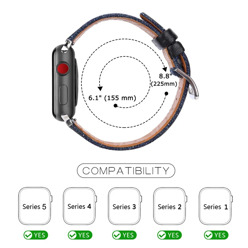 

nylon+Genuine leather strap for Apple watch band 42mm 38mm 44mm 40mm Iwatch band series 5/4/3/2/1 bracelet wristbelt accessories