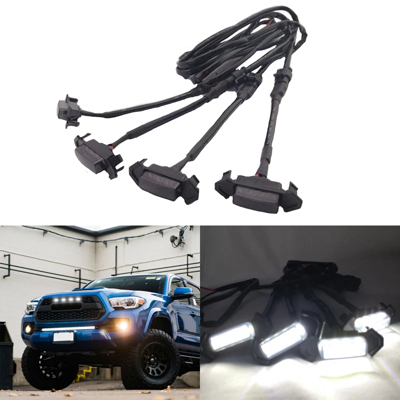 

4 Шт. Янтарно-белый Светодиодный Светильник Для Toyota Tacoma TRD И Jeep Wrangler JL