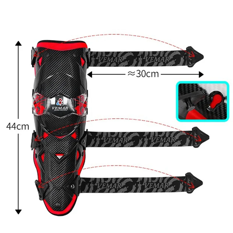 Мотоциклетные наколенники из углеродного волокна всесезонные рыцарские