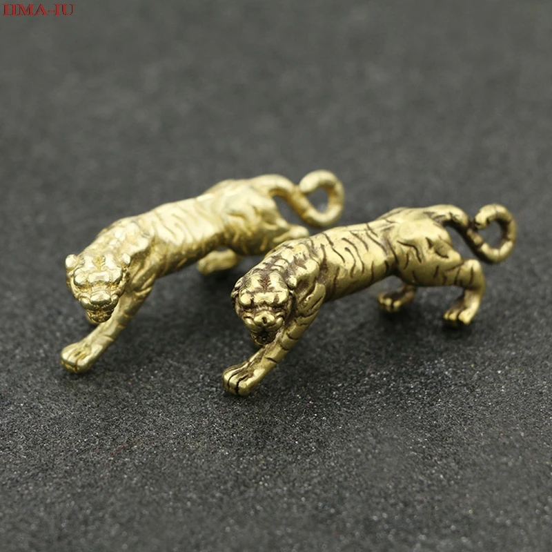 3D Тигр литье животных мини фигурка Скульптура Офис помещения Настольный