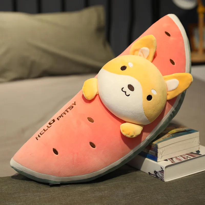 

Cartoon Fruit Animal Semicircle Pillow Plush Sleep For Bed Sofa