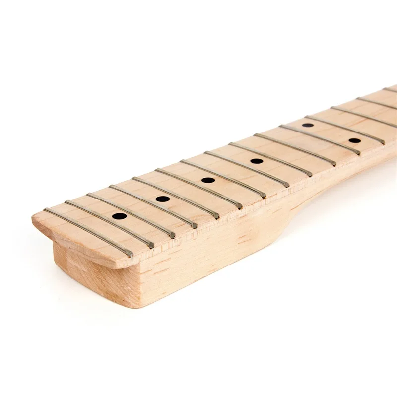 kmise e gitarre hals paddle kopfplatte ahorn 22 bünde unfinished diy teile klar satin bolzen auf für musik liebhaber free global shipping