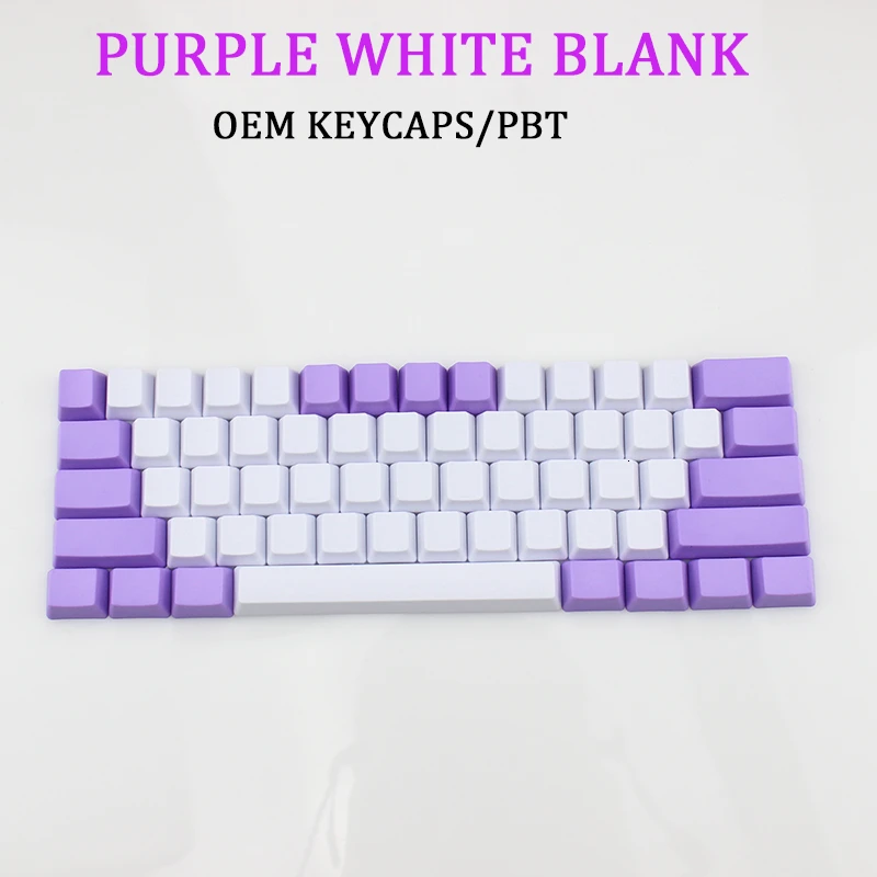 Механическая игровая Bluetooth клавиатура OEM ключ крышка s фиолетовый белый пустой PBT ключ крышка для GH60 XD60 игровой плеер 60 клавиш Teclado Gamer