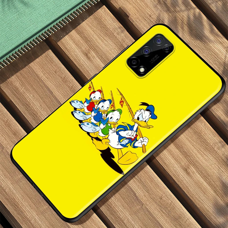 

Disney Cute Donald Duck Shockproof Cover For Realme Narzo 10 20 7i 7 6i 6S 6 5i 5S 5 3i 3 2 Global Pro Black Phone Case