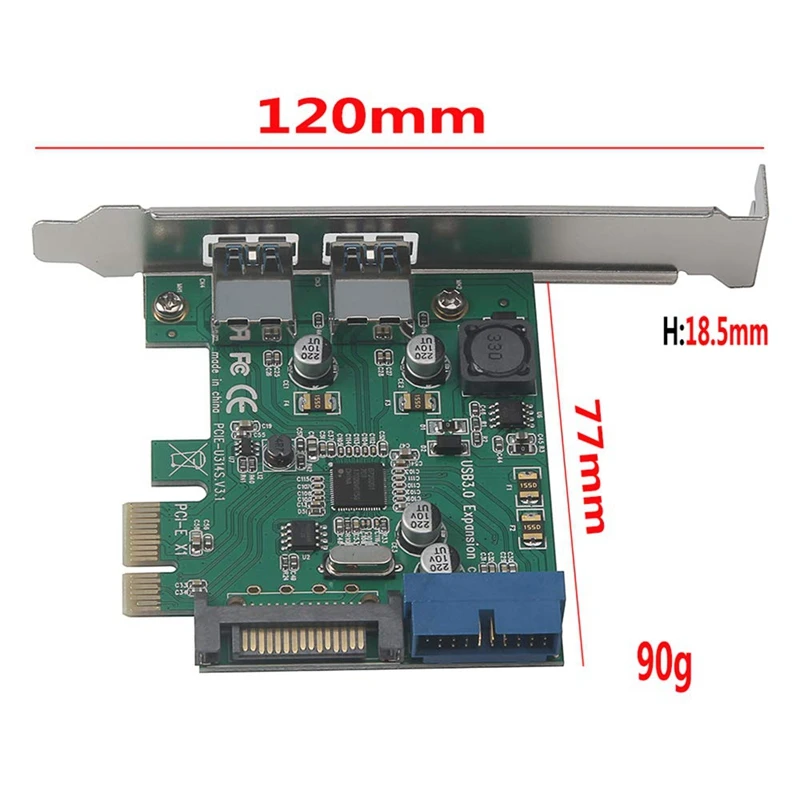 Pci-E к Usb 3 0 высокое Скорость карты расширения 19-Pin разъем Pci Express адаптер конвертер