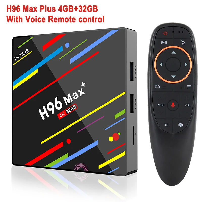H96 MAX Plus ТВ коробка Android 9,0 4 Гб Оперативная память 32 GB/64 GB Встроенная память 5G Wi-Fi 4K 4,265 медиа плеер Youtube Netflix Google Play Смарт ТВ H96 Max - Цвет: 4-32g voice