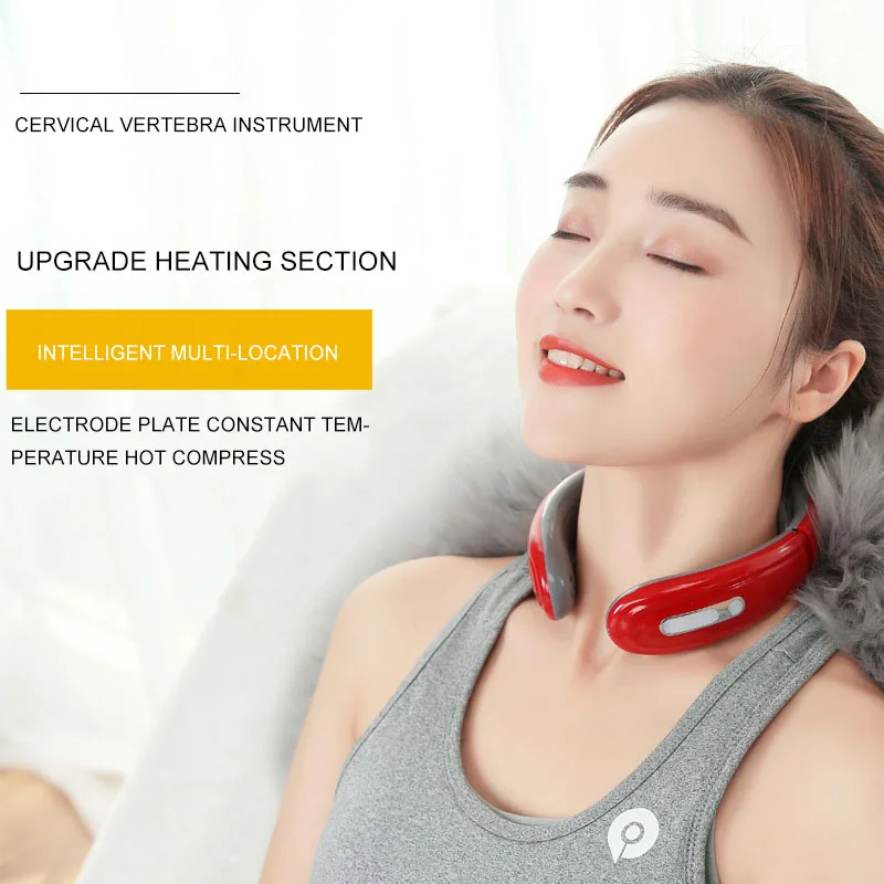 Портативный бытовой мини массажер для шейного отдела позвоночника