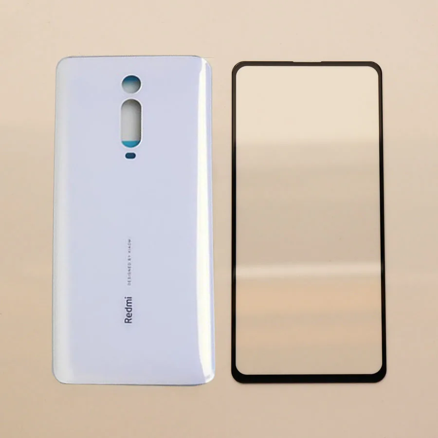white Для Xiaomi mi 9T mi 9T Red mi k20 Pro задний корпус батарея Задняя стеклянная крышка чехол+ Передний сенсорный экран внешняя стеклянная панель - Цвет: white