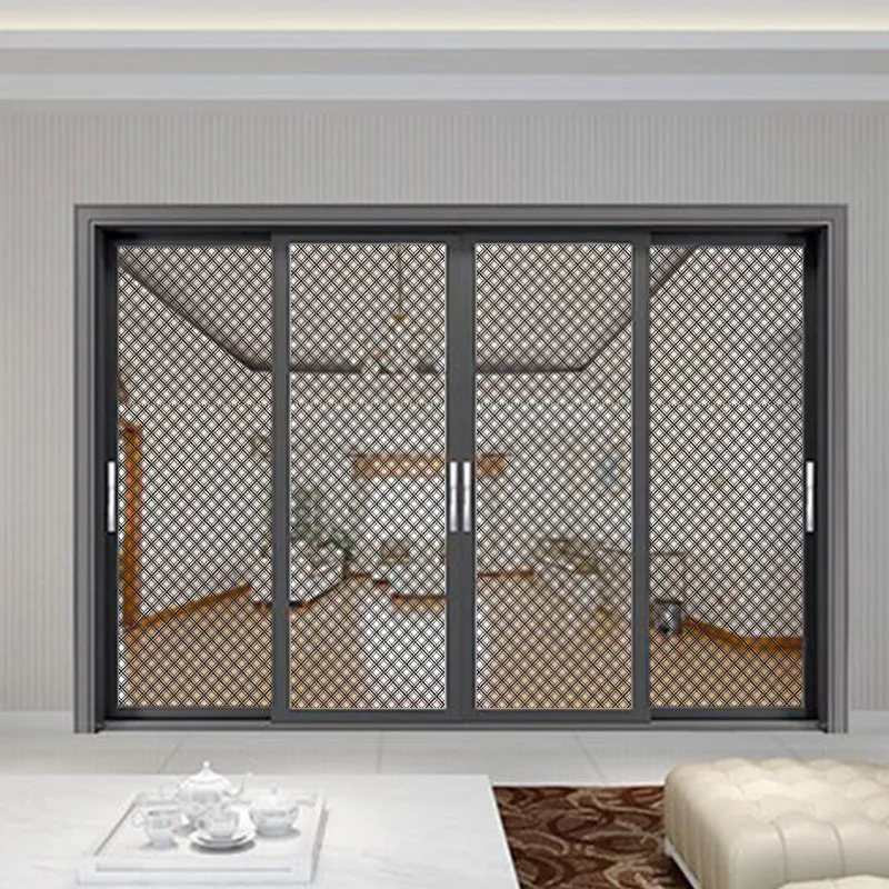 Декоративная оконная пленка Sunice в черную клетку стикер из ПЭТ стекла защита