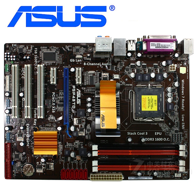 Материнские платы ASUS P5P43TD LGA 775 DDR3 16 ГБ для Intel P43 десктопная материнская плата