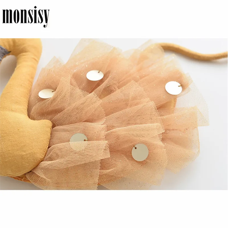 Monsisy новая сумка с лебедем для девочек кошелек и сумочка Детский блестящая