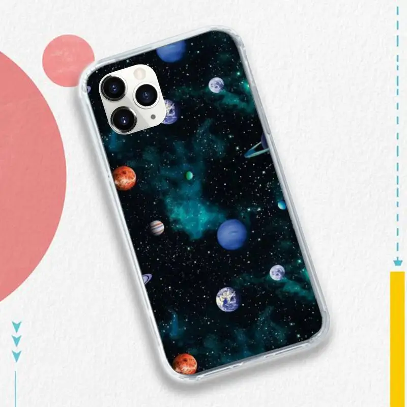 

Universe starry sky simple pattern Phone Case for iPhone 11 12 pro XS MAX 8 7 6 6S Plus X 5S SE 2020 XR