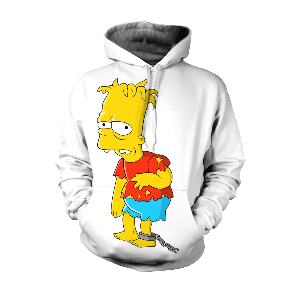 simpsons hoodies 9 Г. Mr. Q на заказ осень зима Симпсоны рисунок толстовки модный бренд черный Рисунок Симпсоны Толстовка мужская Толстовка - Цвет: simpsons hoodies 9