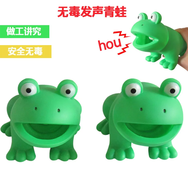 

Dog Toy Frog Pet Sound Making Hem Frog Vent Tricky Screams Vinyl Frog