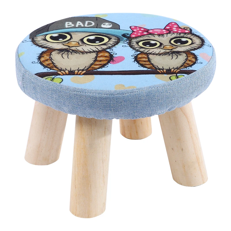 Небольшой Стул из массива дерева модная обувь сменный стул маленький круглый для