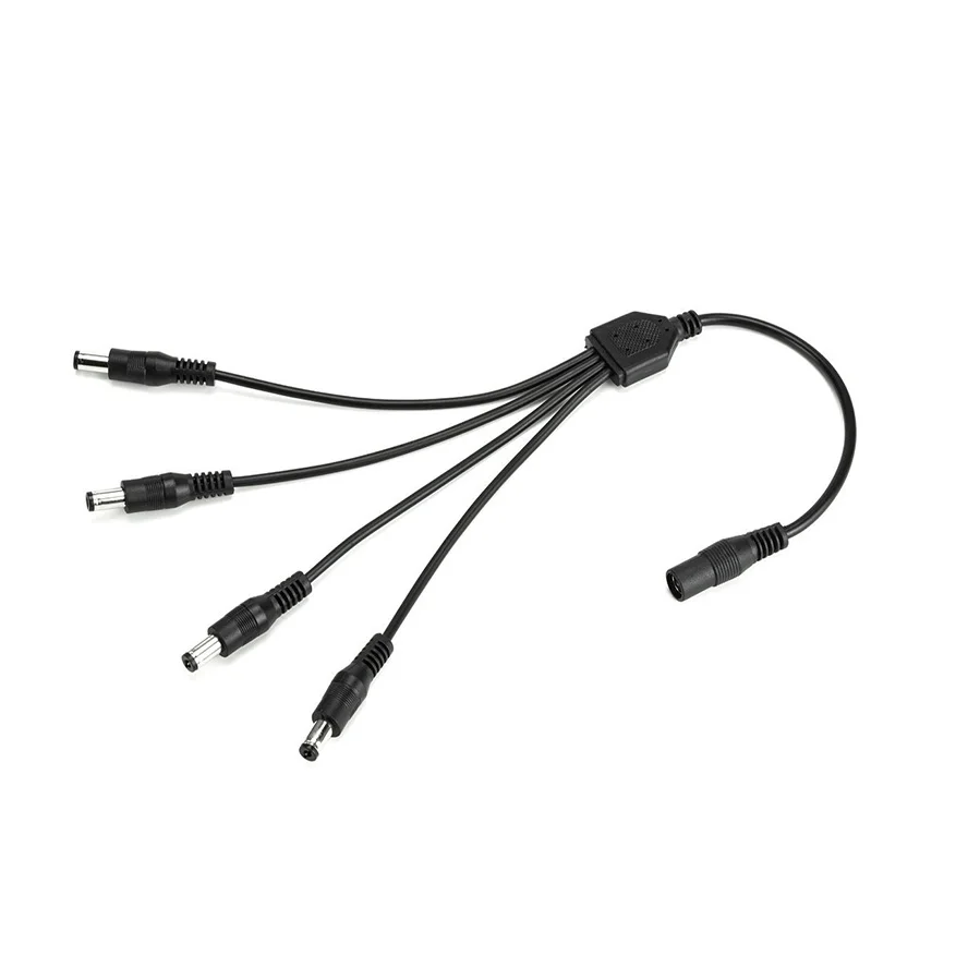 Разветвитель выходной мощности DC Power 1 мама к 2/3/4 папа кабель Y-образный адаптер