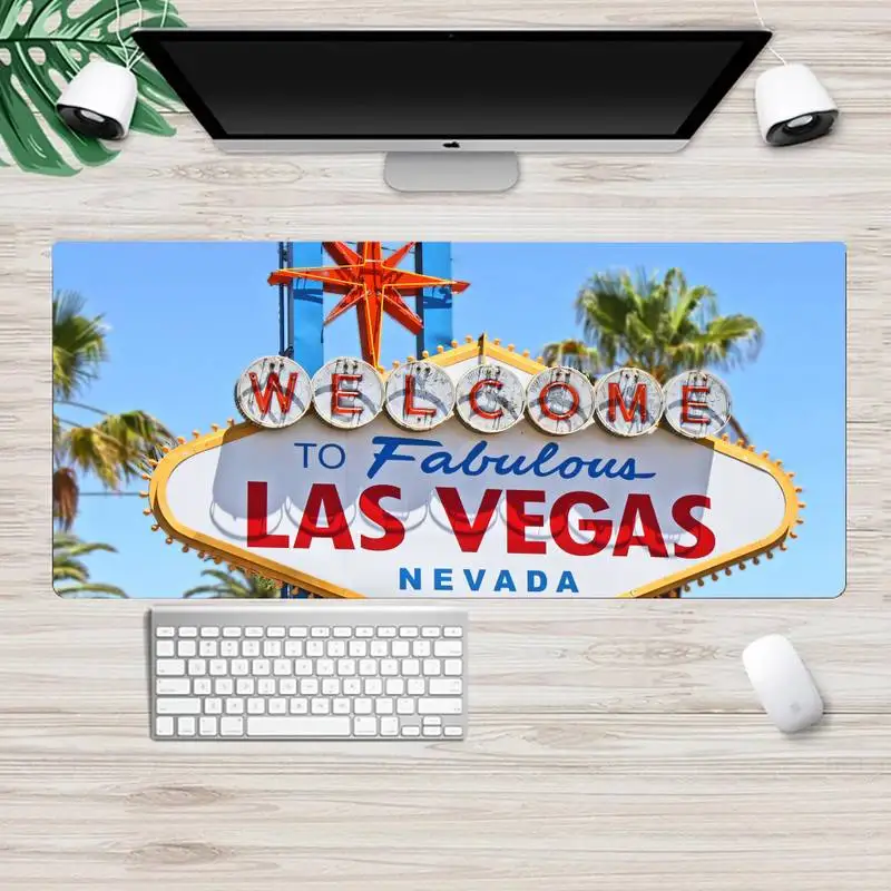 Лас-Вегас по индивидуальному заказу игровой коврик для мыши для ноутбука XL Большой геймер клавиатура PC стол коврик Takuo планшетный компьютер...