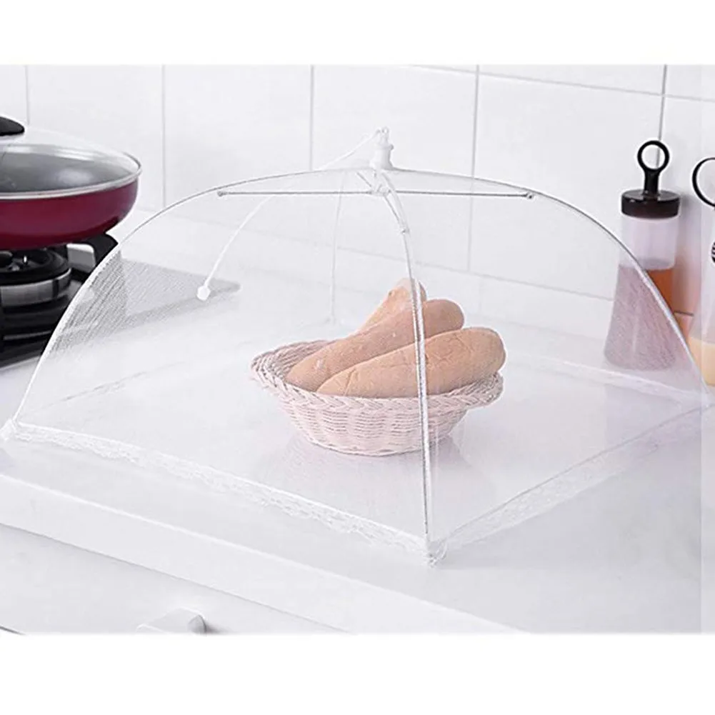 

Umbrella Style Food Covers Foldable Washable Mesh Food Covers Anti Mosquito Table Cover Vegetable Cover Kitchen Accessories