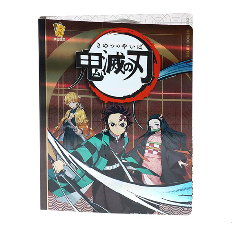 &Aacute;lbum de colecci&oacute;n de Anime Demon Slayer para ni&ntilde;os, carpeta para colecci&oacute;n de tarjetas, 80/160 Uds.-0