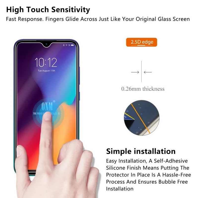2 шт. закаленное стекло для Lenovo K10 Plus Защитное экрана 2.5D 9 H защитная