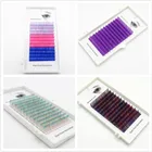 Ресницы накладные, CD0.070.1mm 815mm, фиолетовыйзеленыйкрасныйсиний