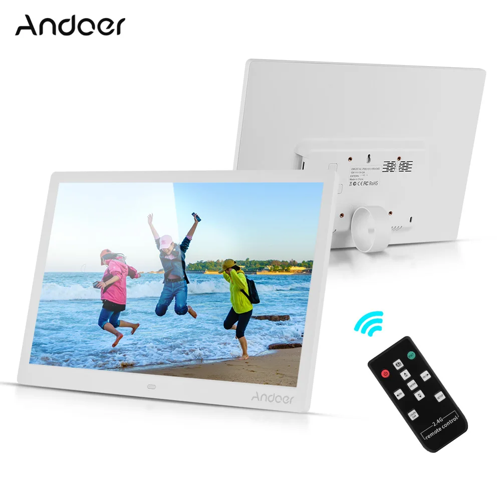 Andoer 15 4 дюймов светодиодный цифровой фоторамка фотоальбом HD дистанционное