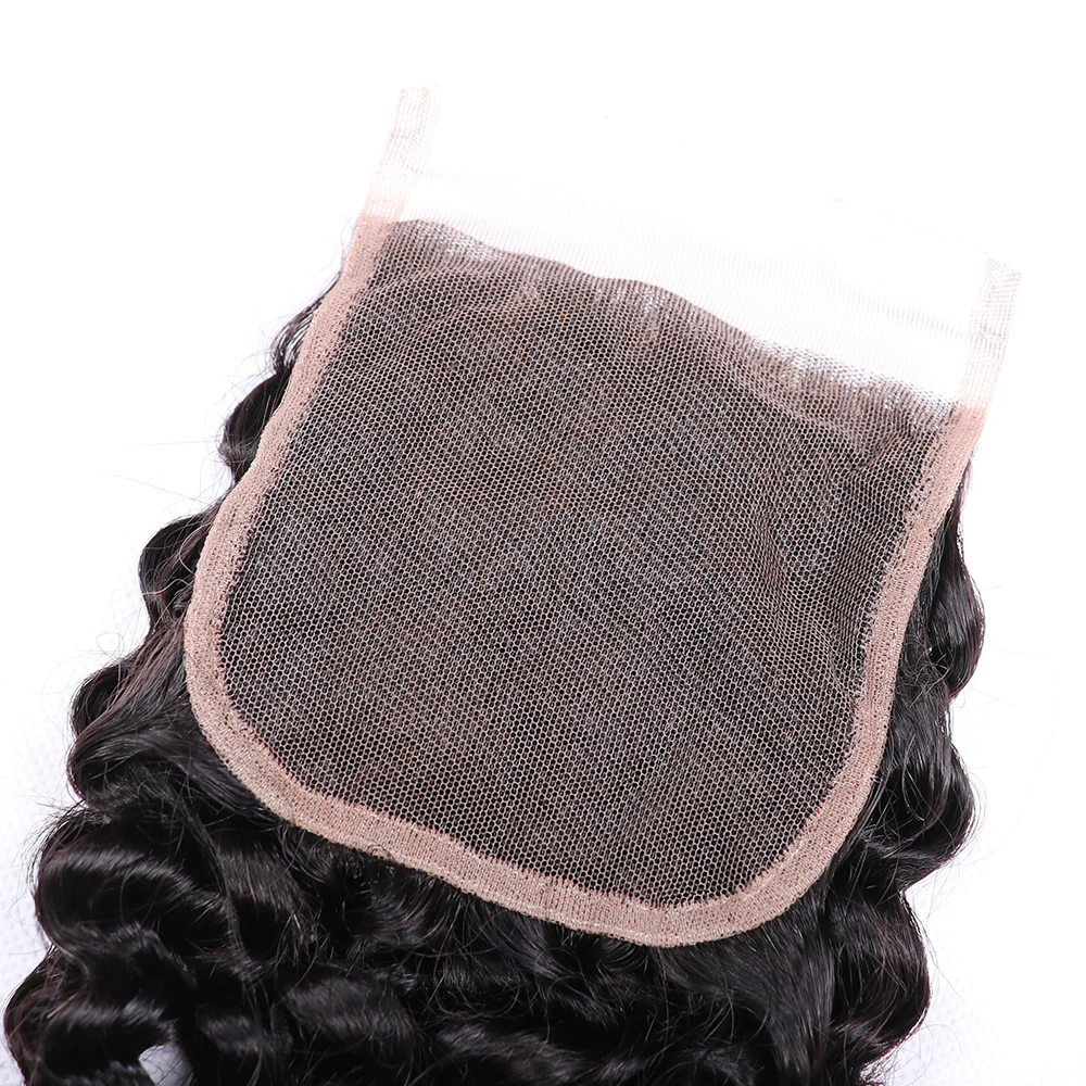 Cheetah Beauty Curly Wave 4x4 Lace Closure Brazilian 100% Human Hair HD Transparent 5x5/6x6 8-20inch Natural Color | Шиньоны и парики